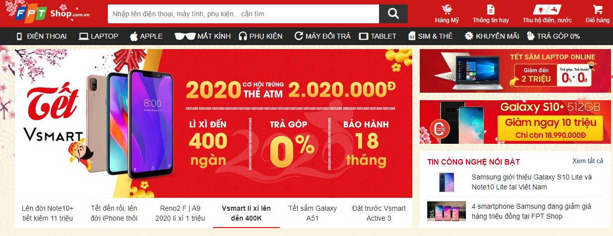 10 website thương mại điện tử hàng đầu Việt Nam 2019