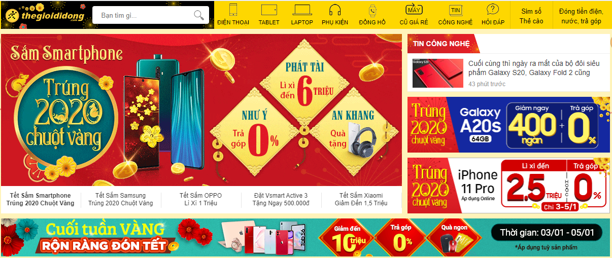 10 website thương mại điện tử hàng đầu Việt Nam 2019