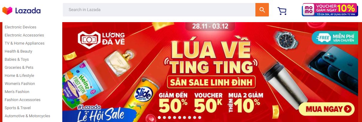 10 website thương mại điện tử hàng đầu Việt Nam 2020