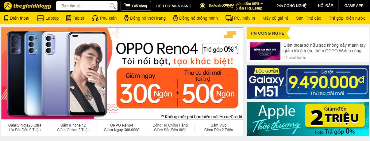 10 website thương mại điện tử hàng đầu Việt Nam 2020