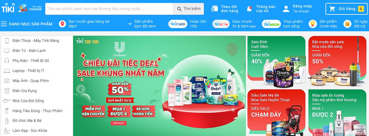 10 website thương mại điện tử hàng đầu Việt Nam 2020