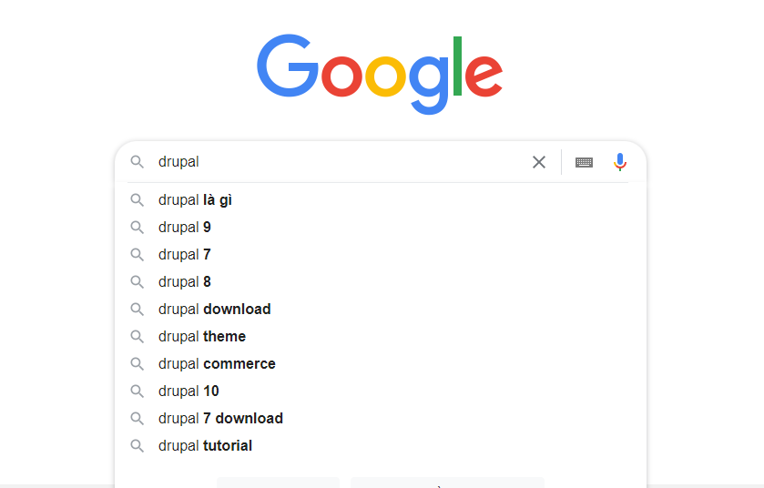 Đề xuất tìm kiếm Google - Thiết kế web Giai Điệu