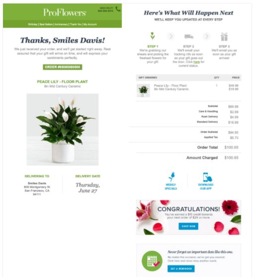 email xác nhận đơn hàng