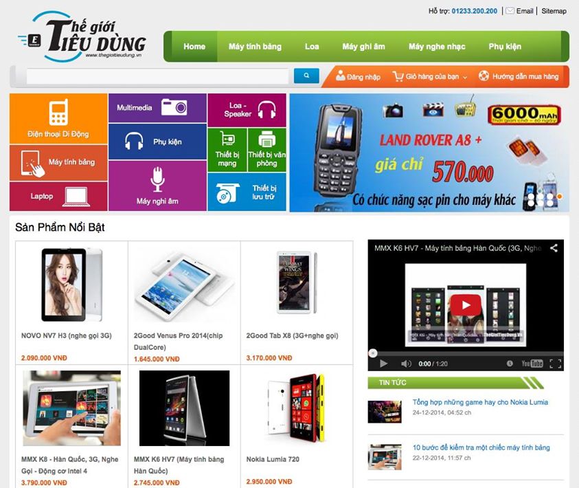 Mẫu web bán hàng