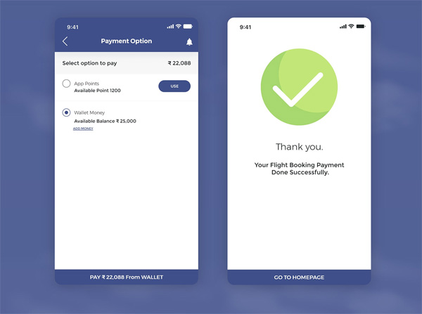Thiết kế app đặt vé máy bay - giaidieu.com