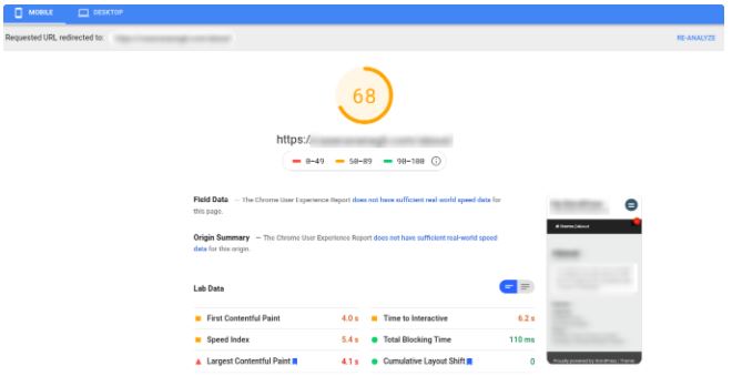 tốc độ tải trang web