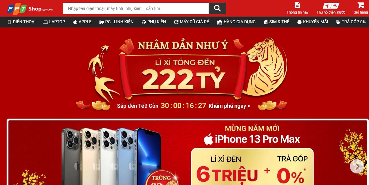 top 10 website thương mại điện tử 2021