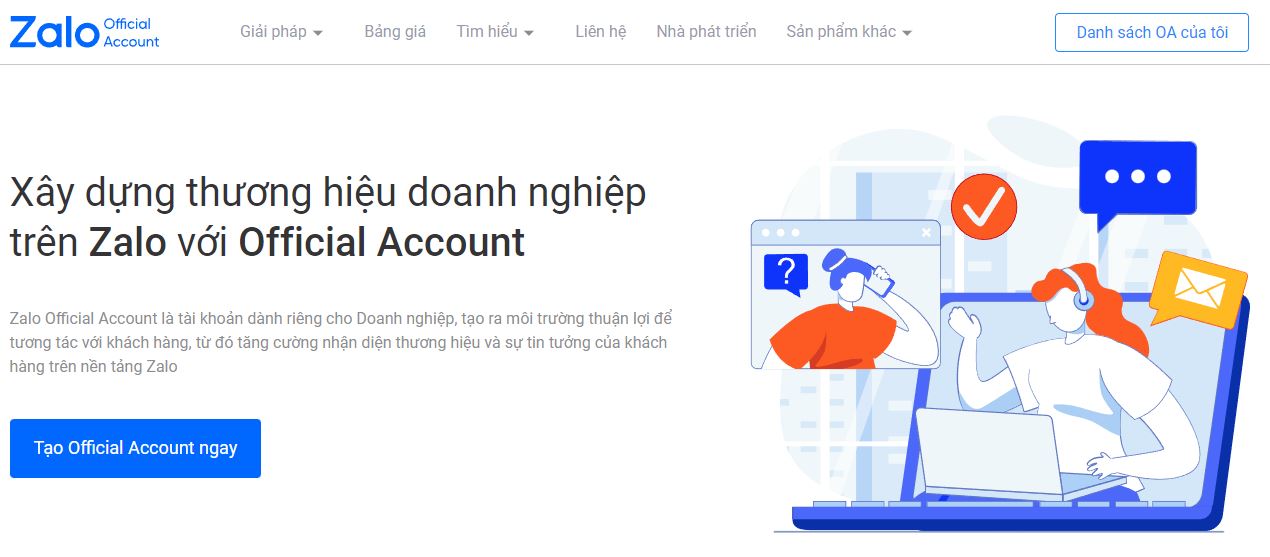 cách tích hợp chat zalo oa vào website